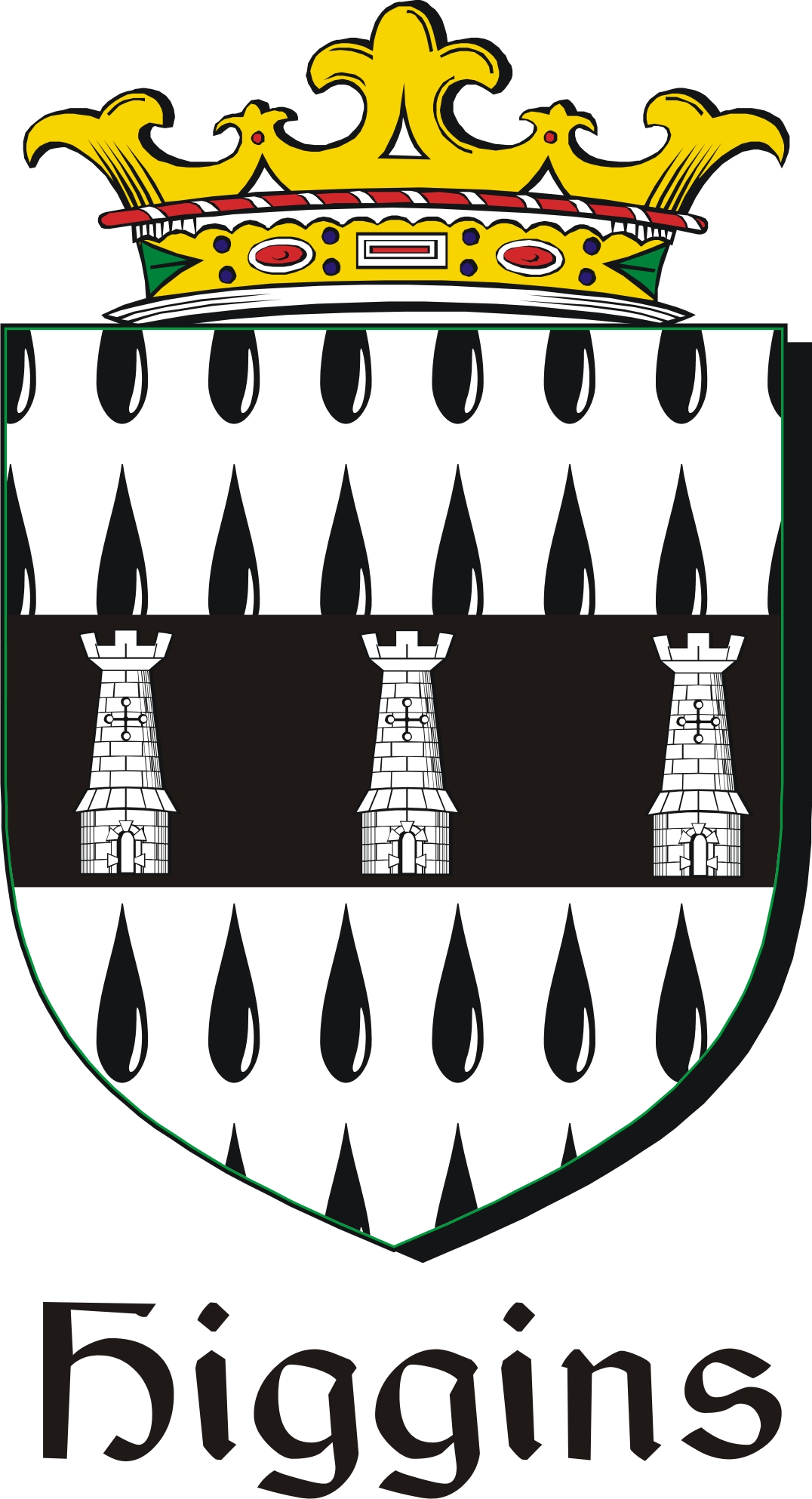 Product picture Higgins Family Crest / Irish Coat of Arms Image Download