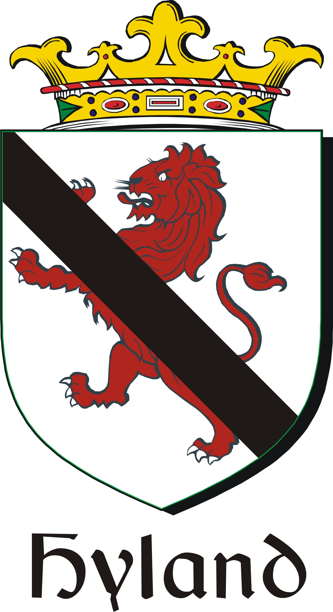 Product picture Hyland Family Crest / Irish Coat of Arms Image Download