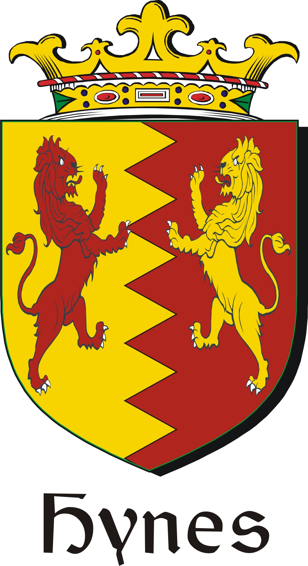 Product picture Hynes Family Crest / Irish Coat of Arms Image Download