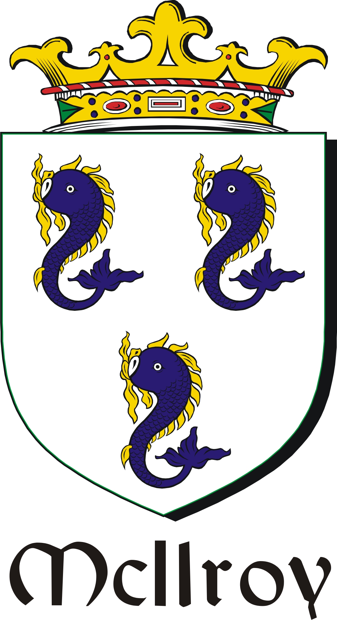 Product picture Ilroy-Mc Family Crest / Irish Coat of Arms Image Download