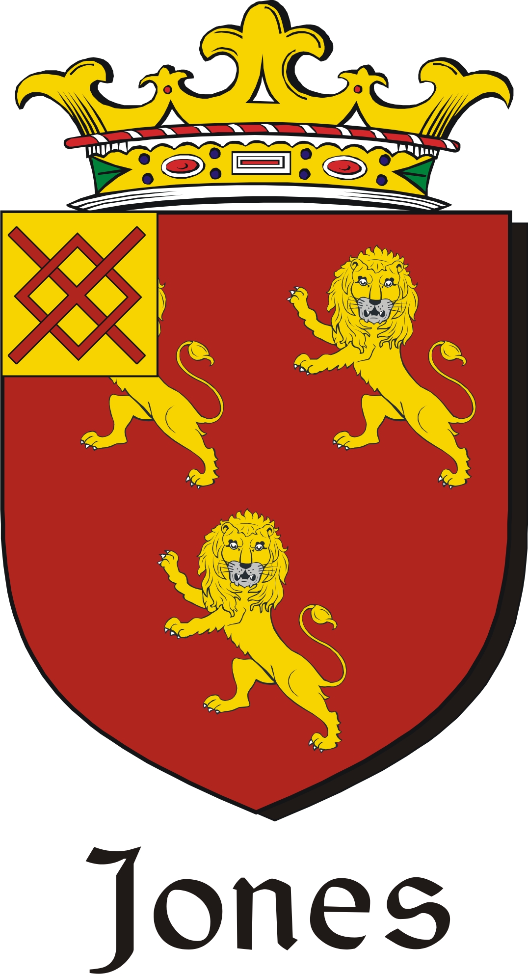 Product picture Jones Family Crest / Irish Coat of Arms Image Download