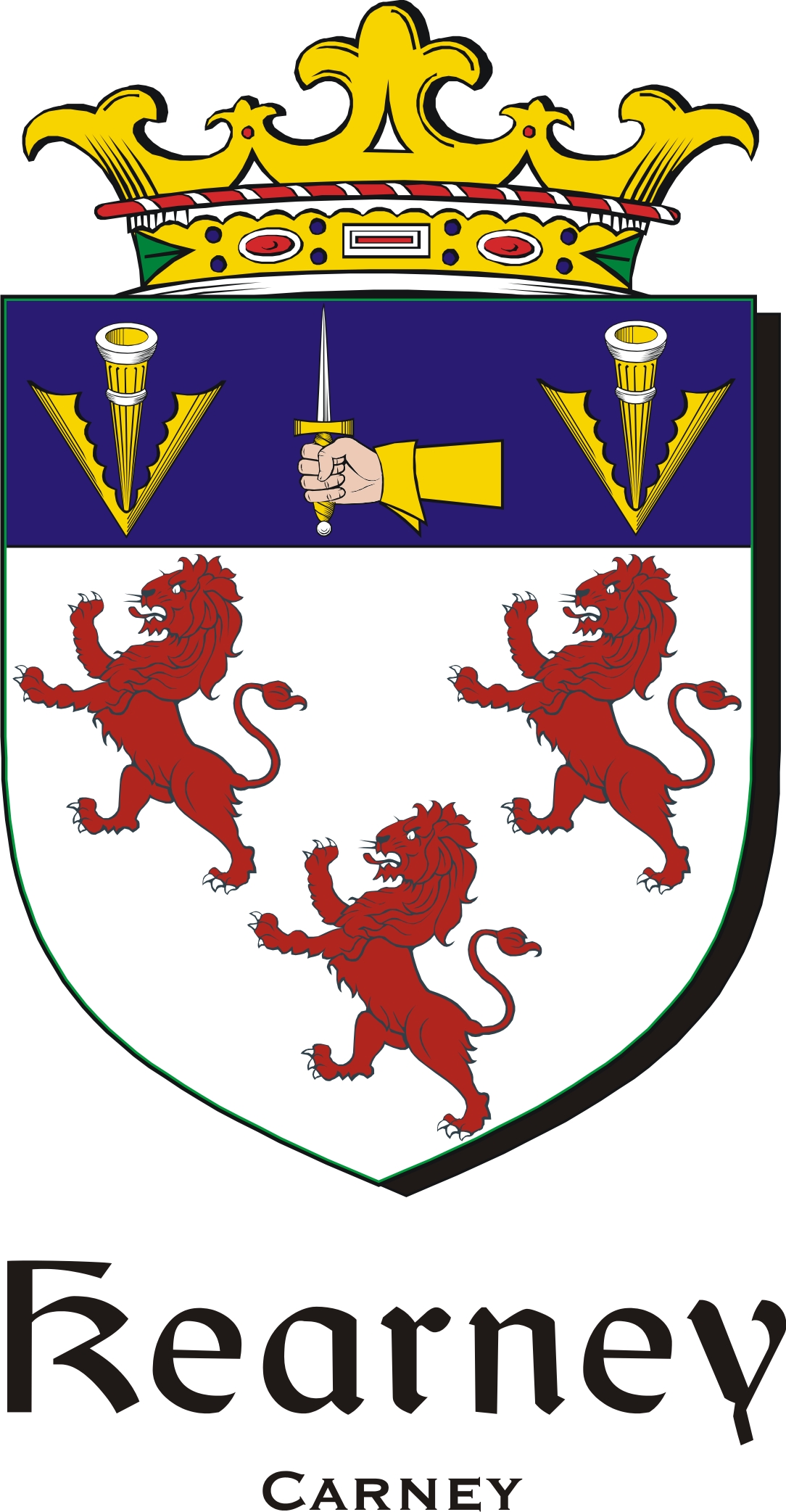 Product picture Kearney Family Crest / Irish Coat of Arms Image Download