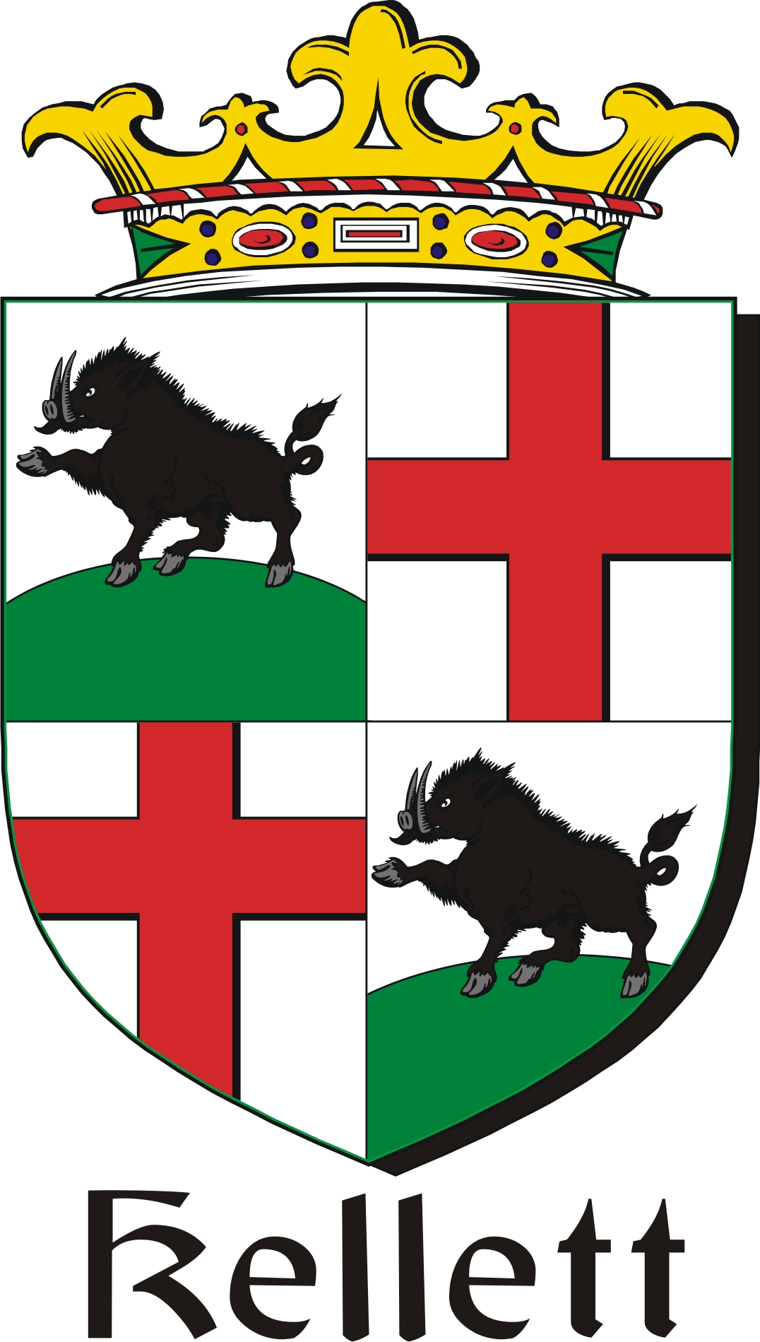 Product picture Kellett Family Crest / Irish Coat of Arms Image Download