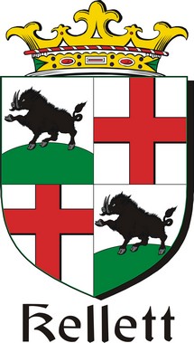 Product picture Kellett Family Crest / Irish Coat of Arms Image Download