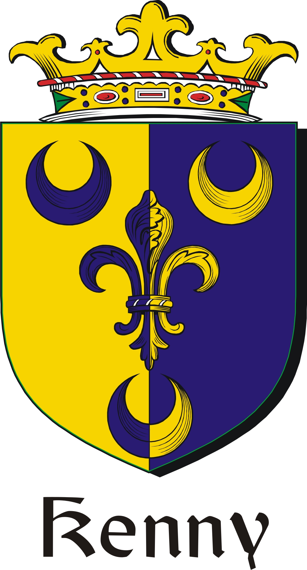 Product picture Kenny Family Crest / Irish Coat of Arms Image Download