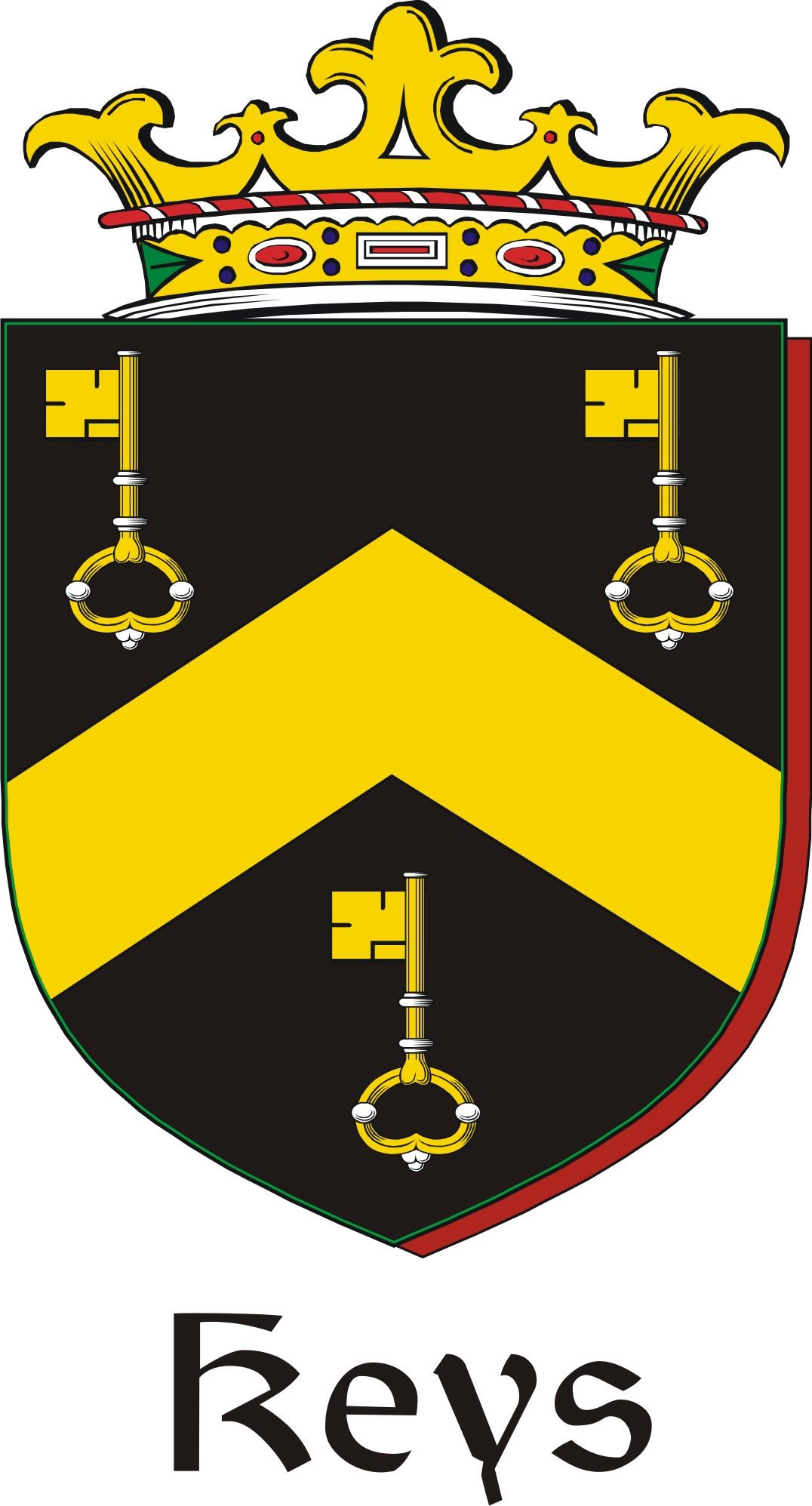 Product picture Keys Family Crest / Irish Coat of Arms Image Download