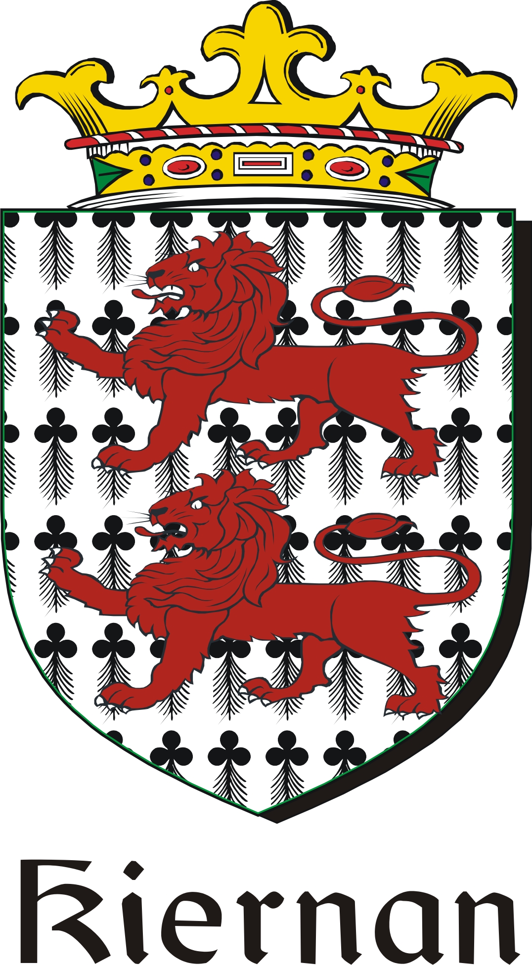 Product picture Kiernan Family Crest / Irish Coat of Arms Image Download