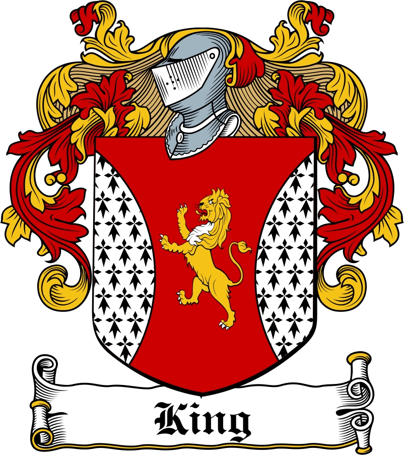 Product picture King Family Crest / Irish Coat of Arms Image Download