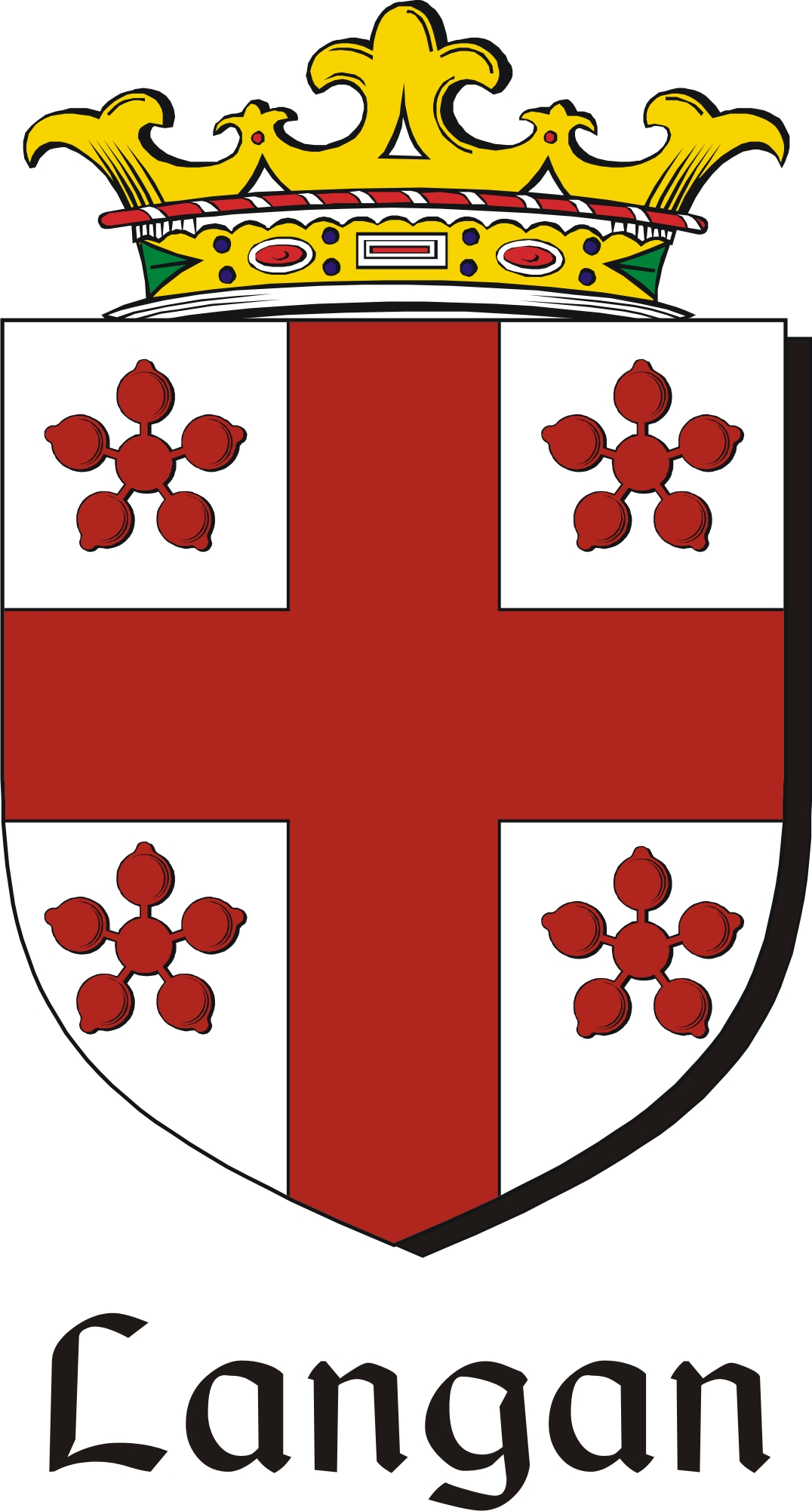 Product picture Langan Family Crest / Irish Coat of Arms Image Download