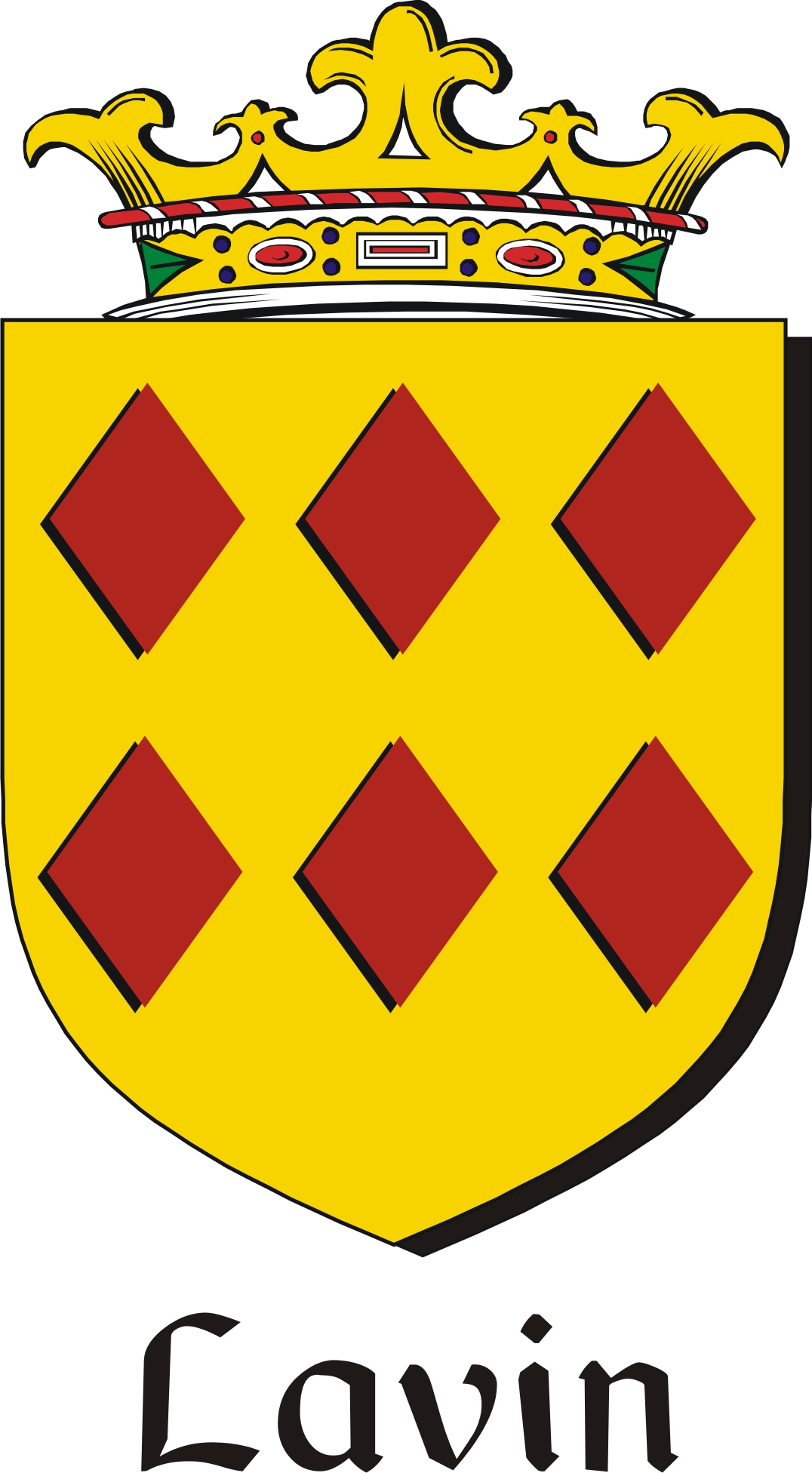 Product picture Lavin Family Crest / Irish Coat of Arms Image Download