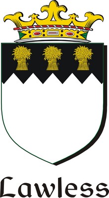 Product picture Lawless Family Crest / Irish Coat of Arms Image Download