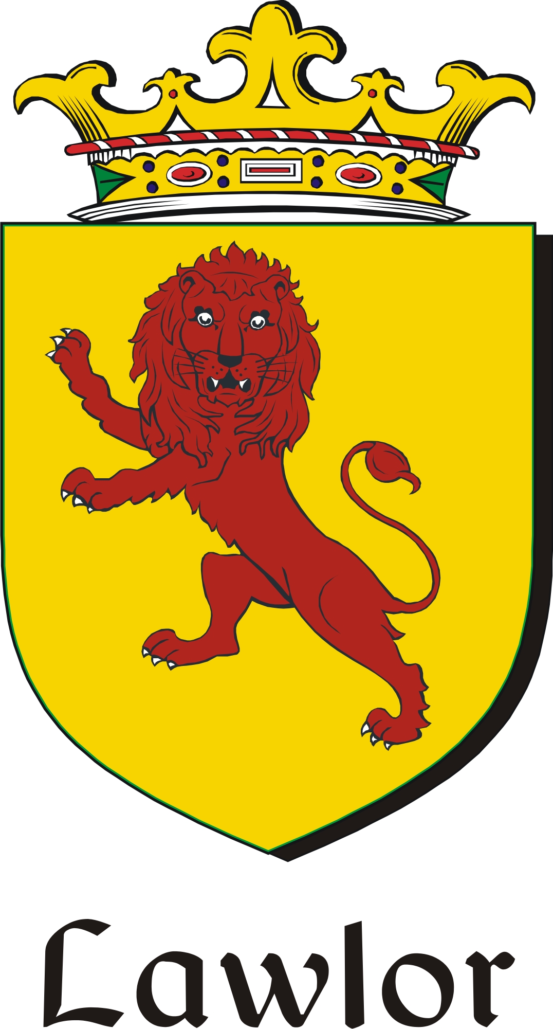 Product picture Lawlor Family Crest / Irish Coat of Arms Image Download