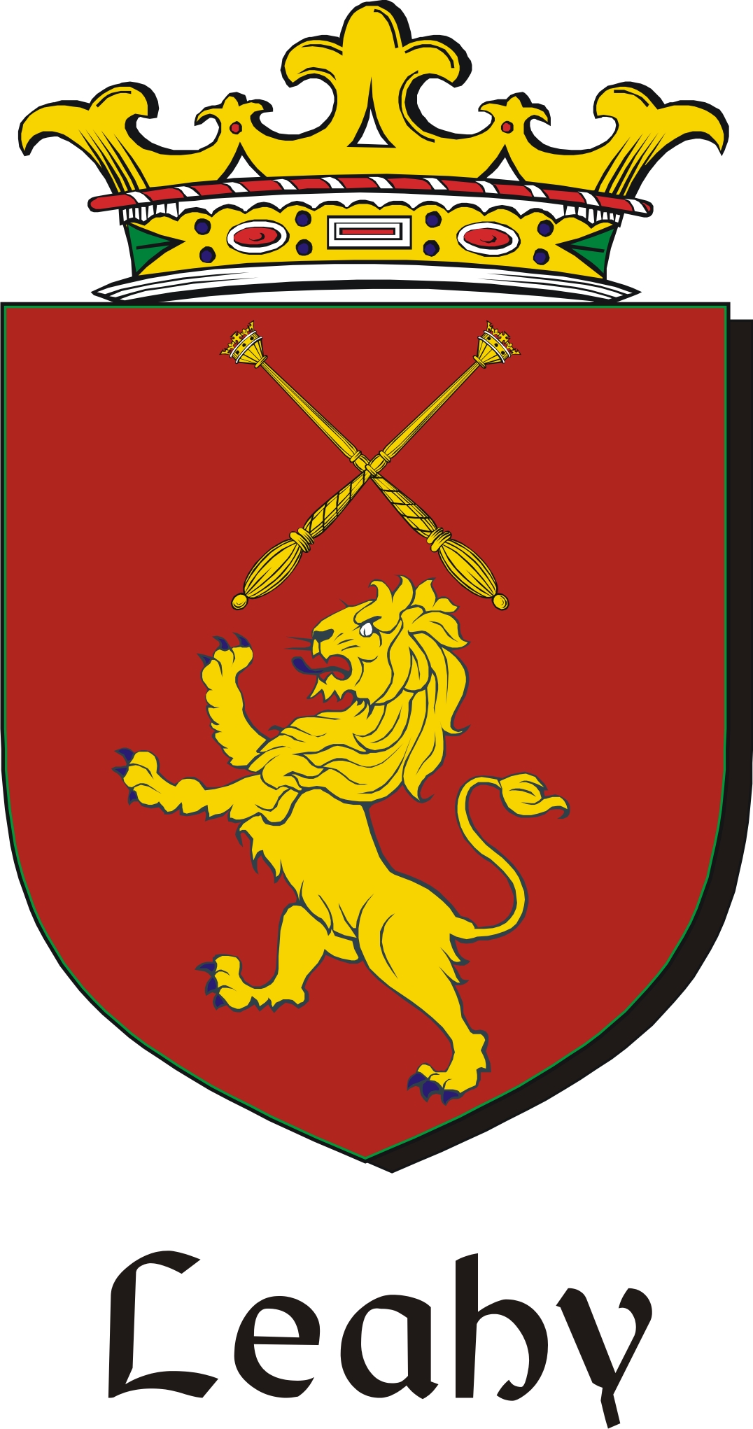 Product picture Leahy Family Crest / Irish Coat of Arms Image Download