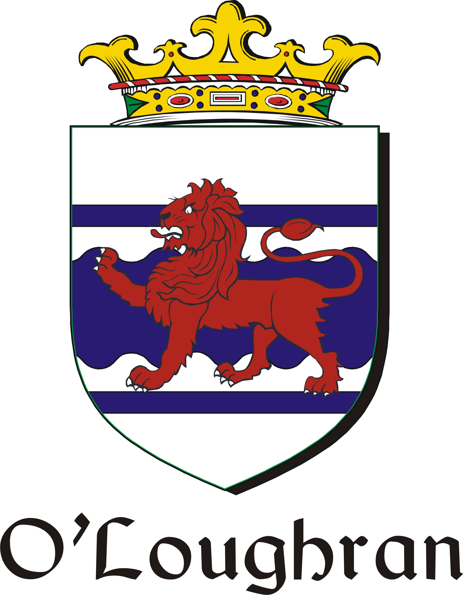 Product picture Loughran-O Family Crest / Irish Coat of Arms Image Download