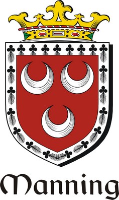 Product picture Manning Family Crest / Irish Coat of Arms Image Download
