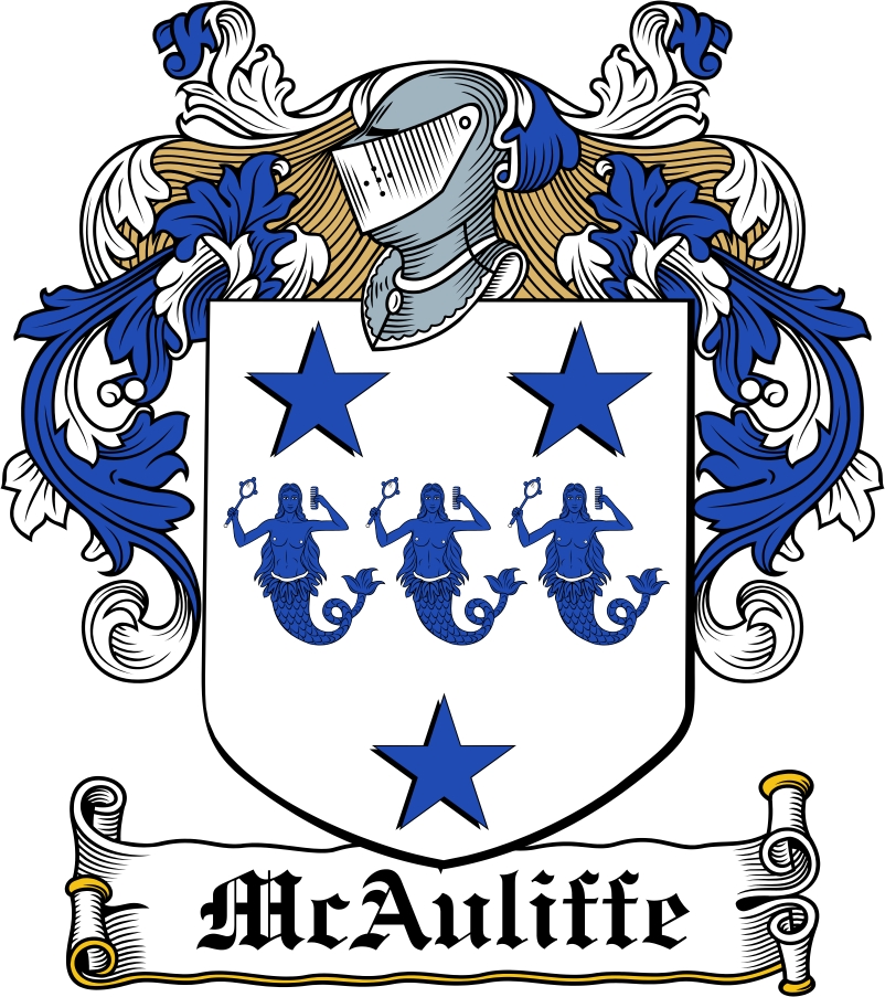 Product picture McAuliffe Family Crest / Irish Coat of Arms Image Download