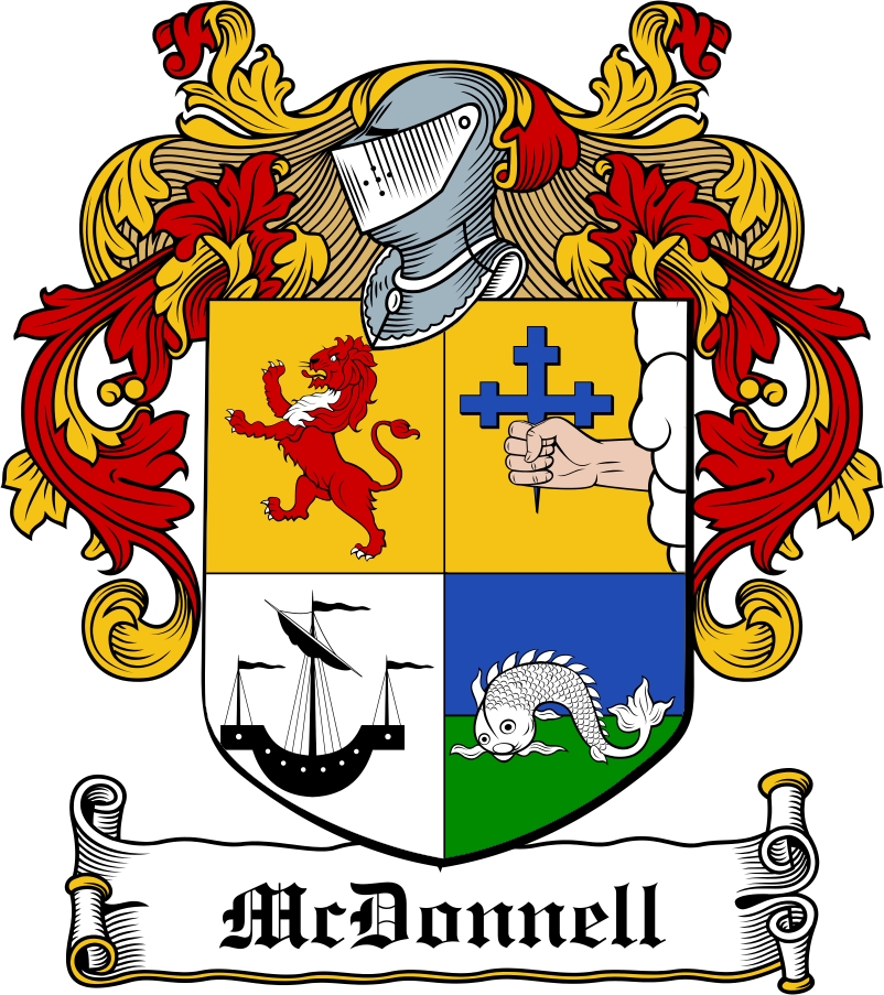 Product picture McDonnell Family Crest / Irish Coat of Arms Image Download