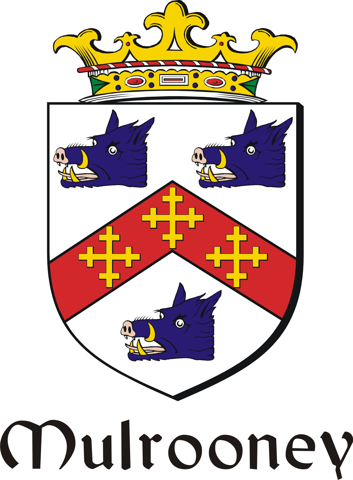 Product picture Mulrooney Family Crest / Irish Coat of Arms Image Download