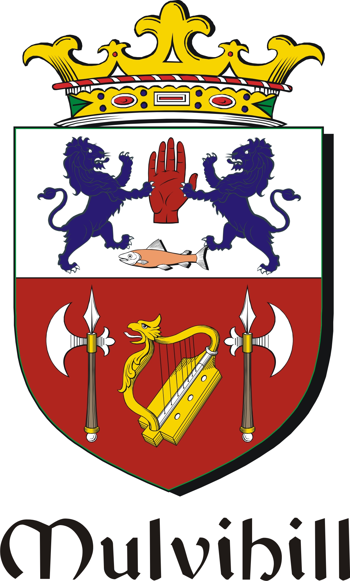 Product picture Mulvihill Family Crest / Irish Coat of Arms Image Download
