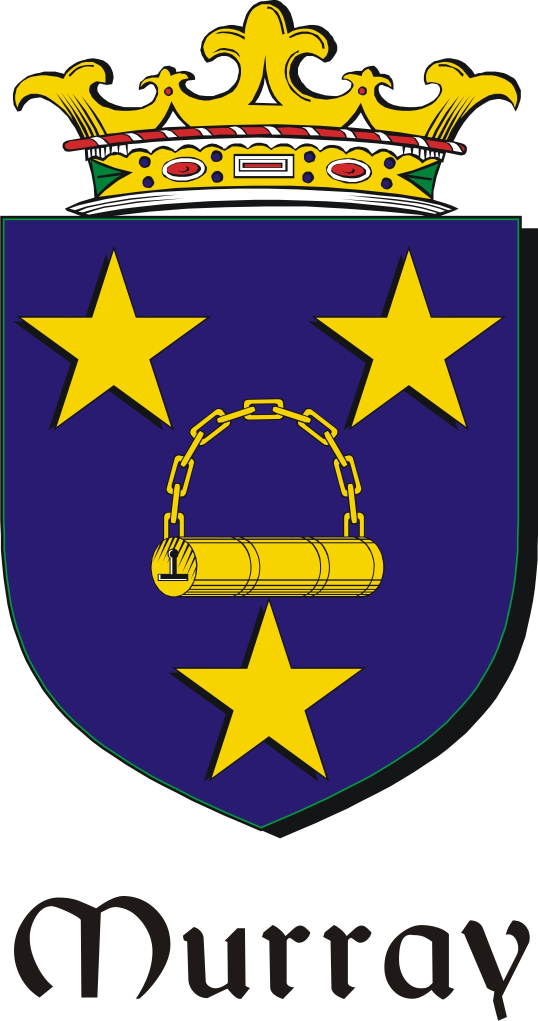 Product picture Murray Family Crest / Irish Coat of Arms Image Download