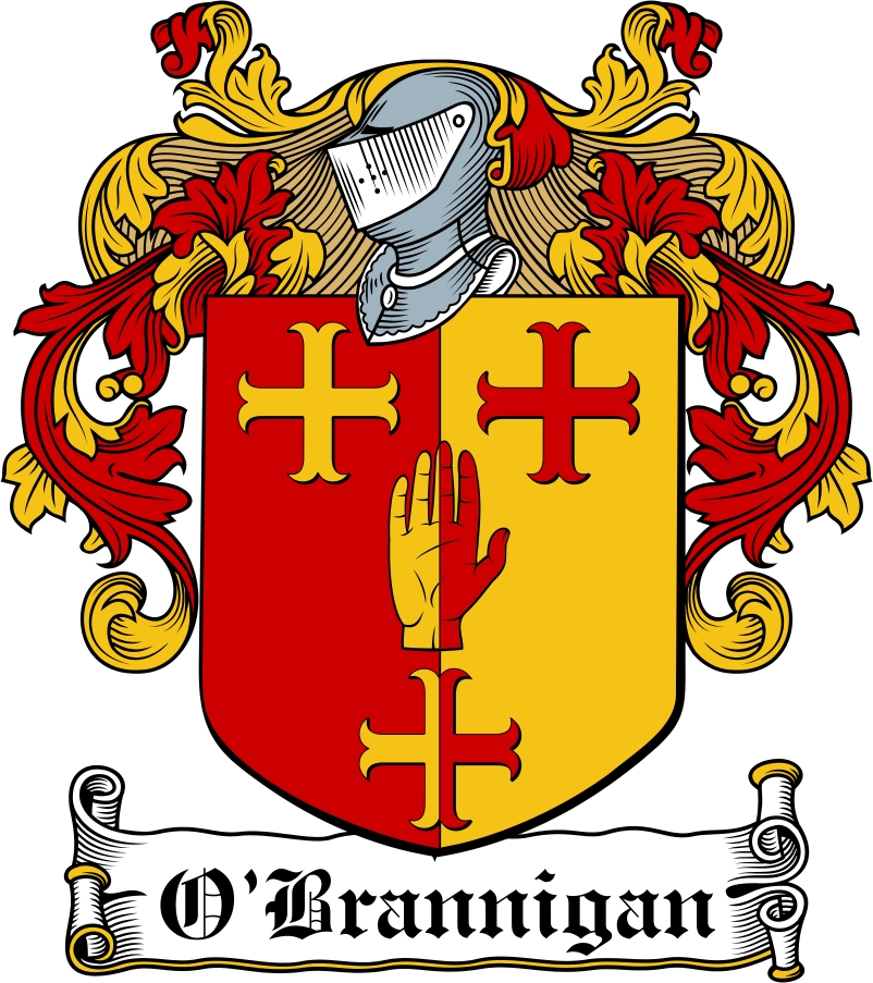 Product picture O&lsquo;Brannigan Family Crest / Irish Coat of Arms Image Download