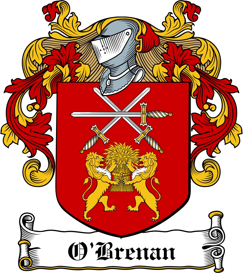Product picture O&lsquo;Brenan Family Crest / Irish Coat of Arms Image Download