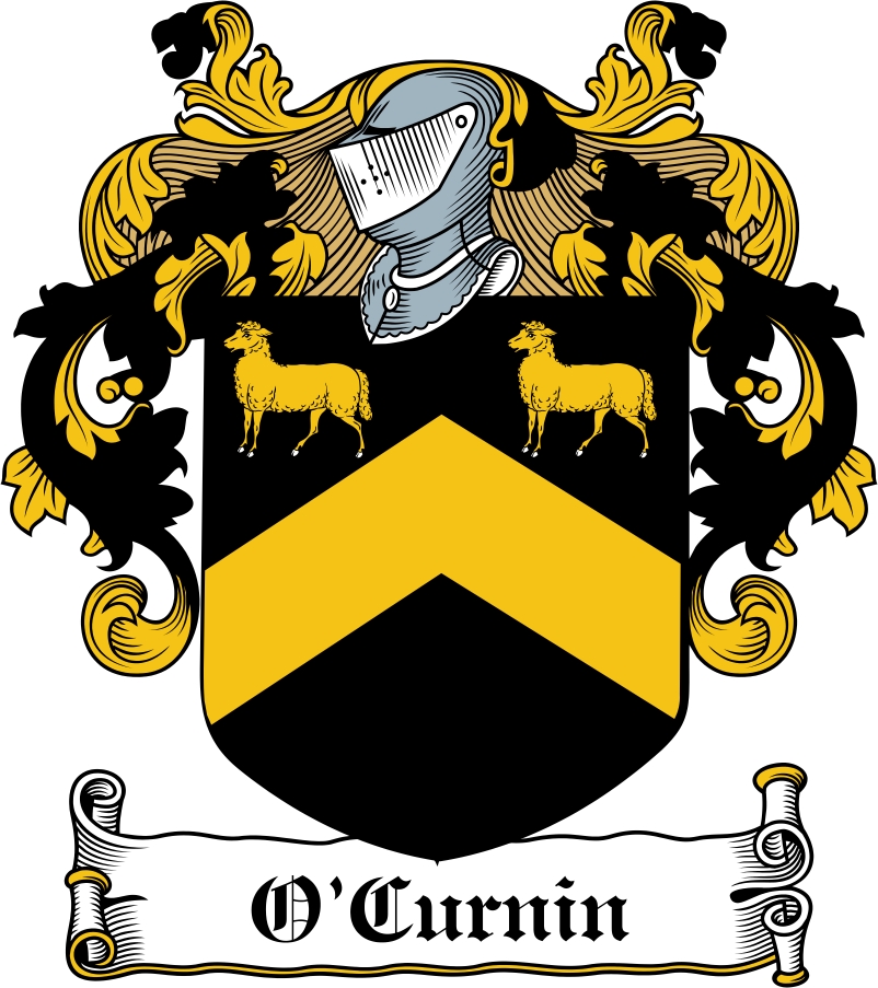 Product picture O&lsquo;Curnin Family Crest / Irish Coat of Arms Image Download