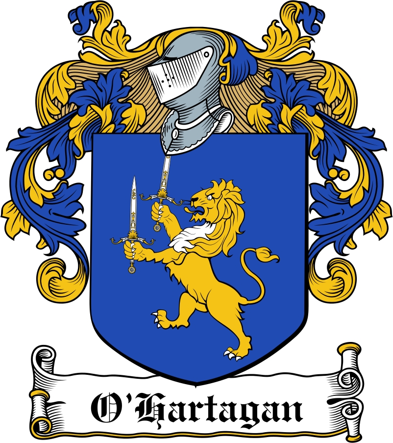 Product picture O&lsquo;Hartagan Family Crest / Irish Coat of Arms Image Download