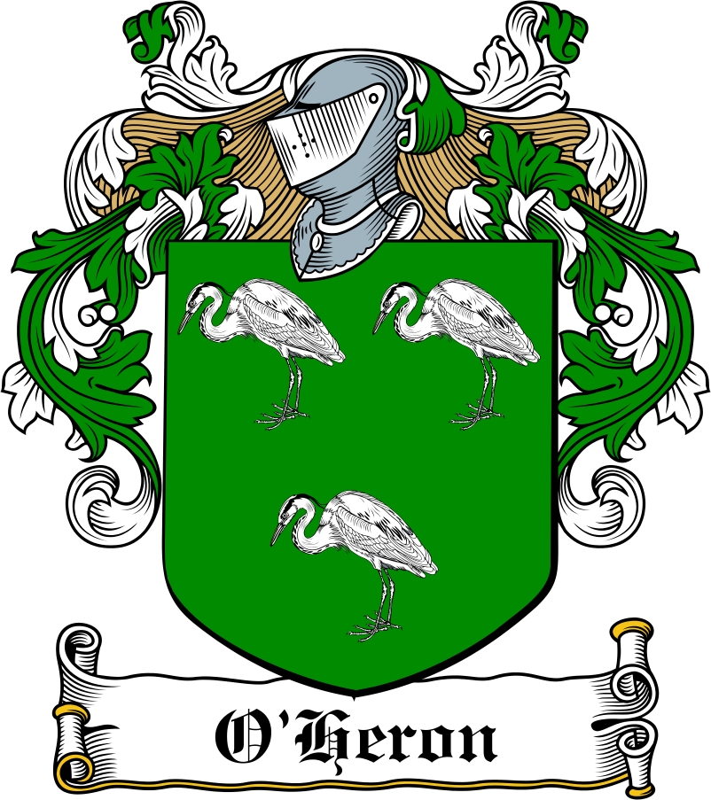 Product picture O&lsquo;Heron Family Crest / Irish Coat of Arms Image Download
