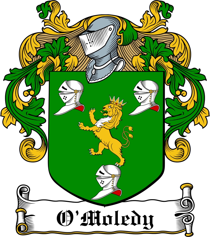 Product picture O&lsquo;Moledy Family Crest / Irish Coat of Arms Image Download
