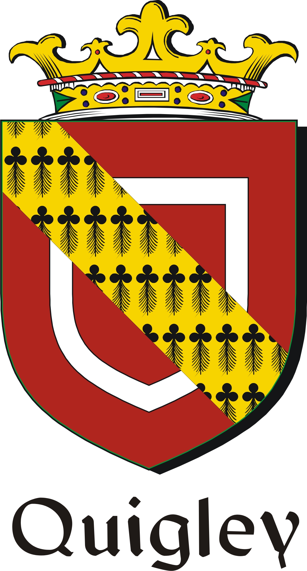 Product picture Quigley Family Crest / Irish Coat of Arms Image Download