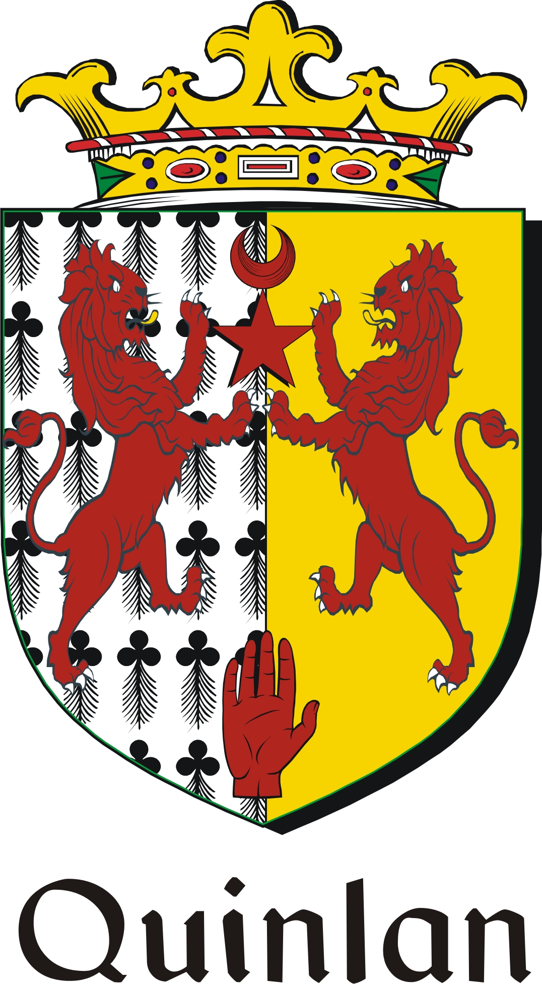 Product picture Quinlan Family Crest / Irish Coat of Arms Image Download