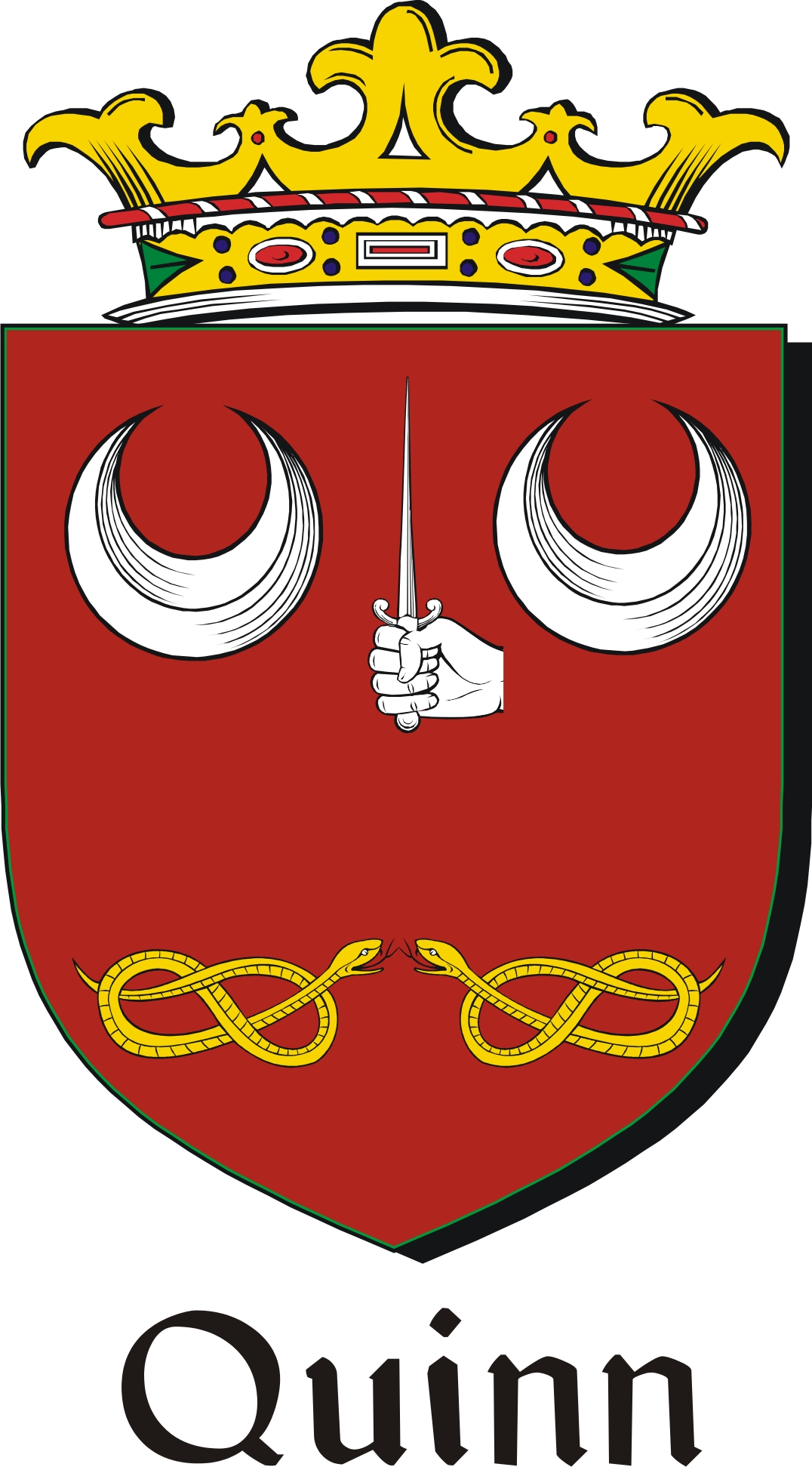 Product picture Quinn-2 Family Crest / Irish Coat of Arms Image Download