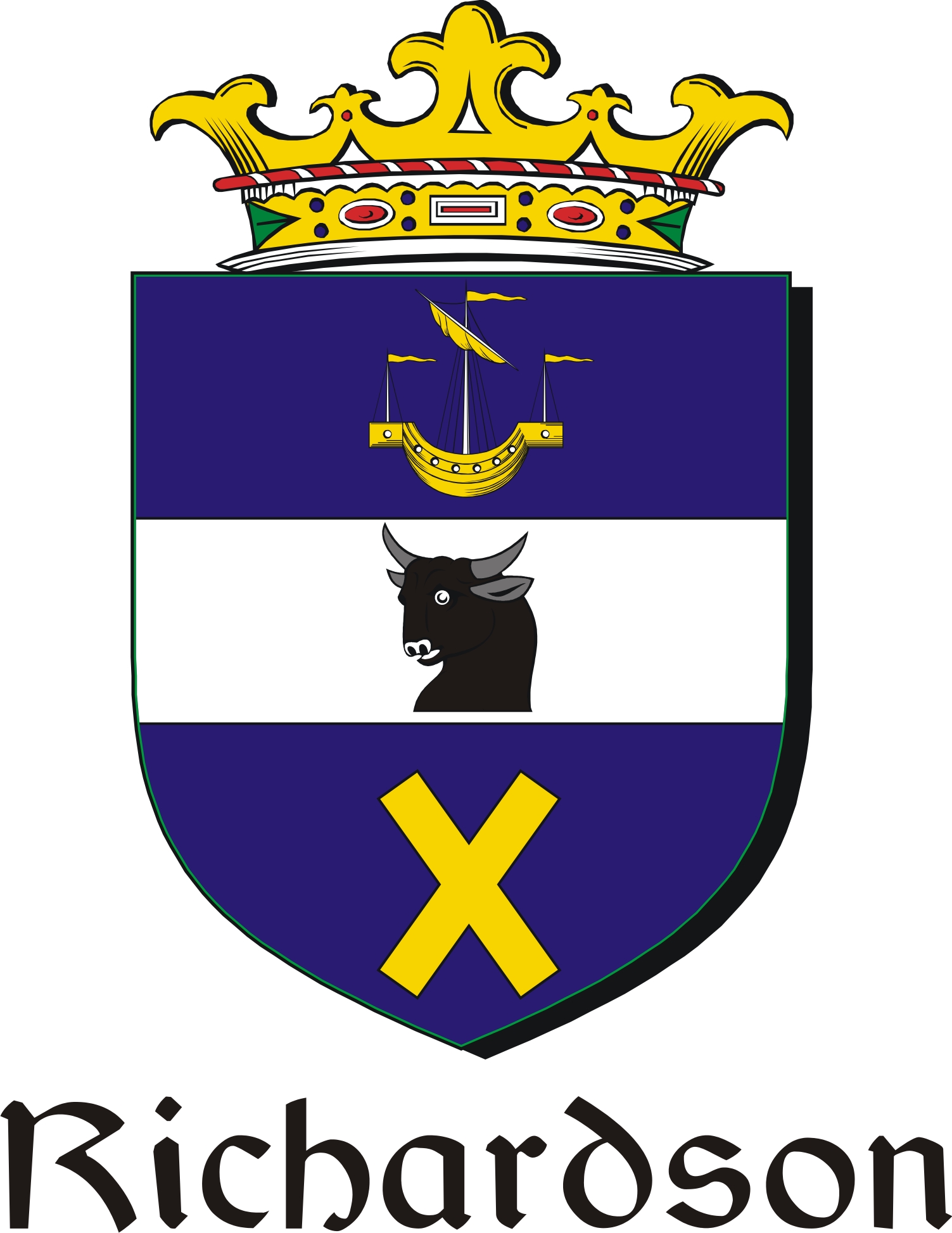 Product picture Richardson Family Crest / Irish Coat of Arms Image Download