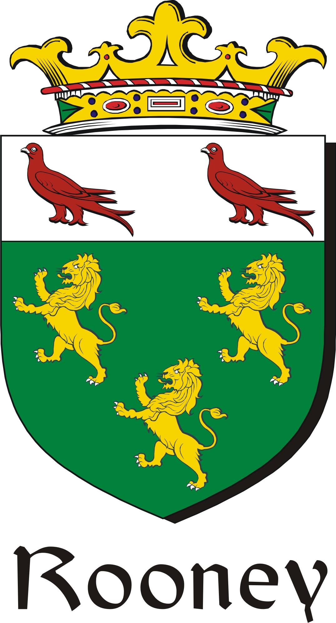 Product picture Rooney Family Crest / Irish Coat of Arms Image Download