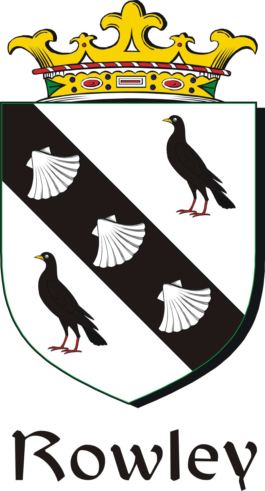 Product picture Rowley Family Crest / Irish Coat of Arms Image Download