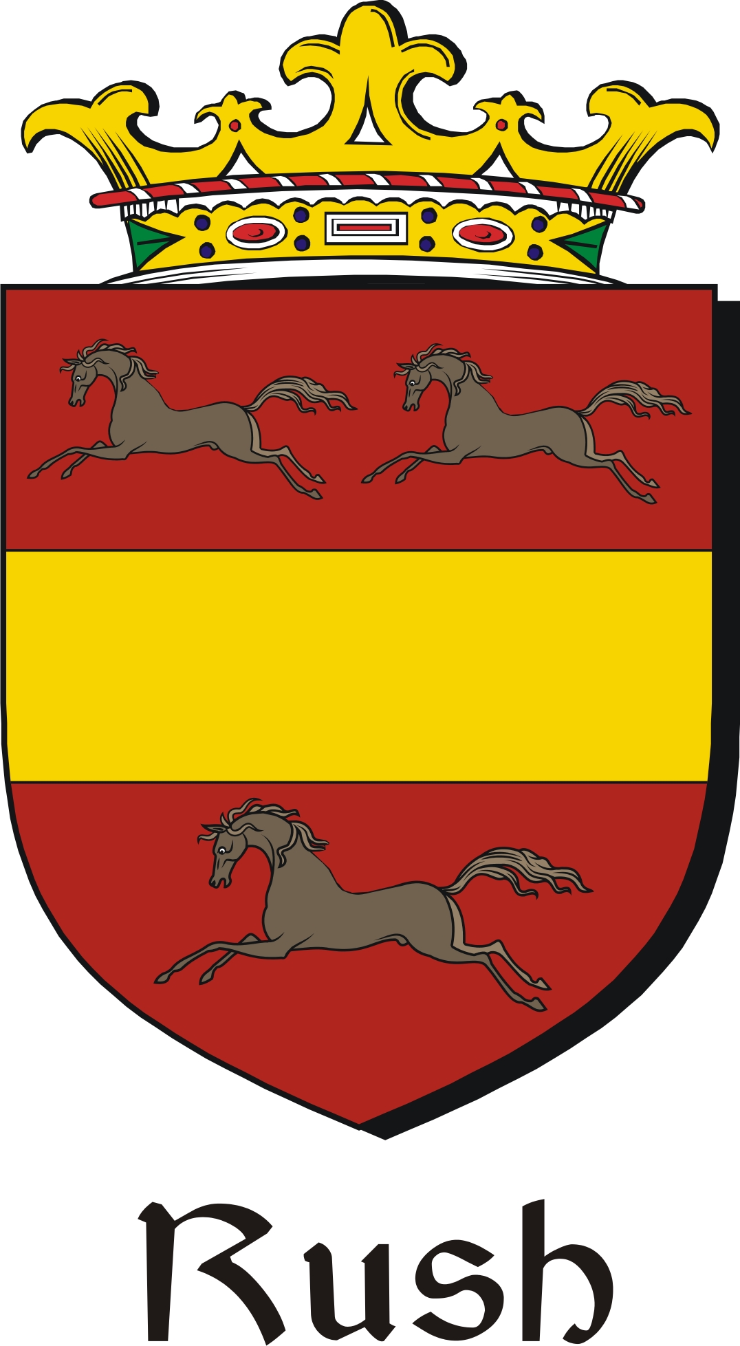 Product picture Rush Family Crest / Irish Coat of Arms Image Download