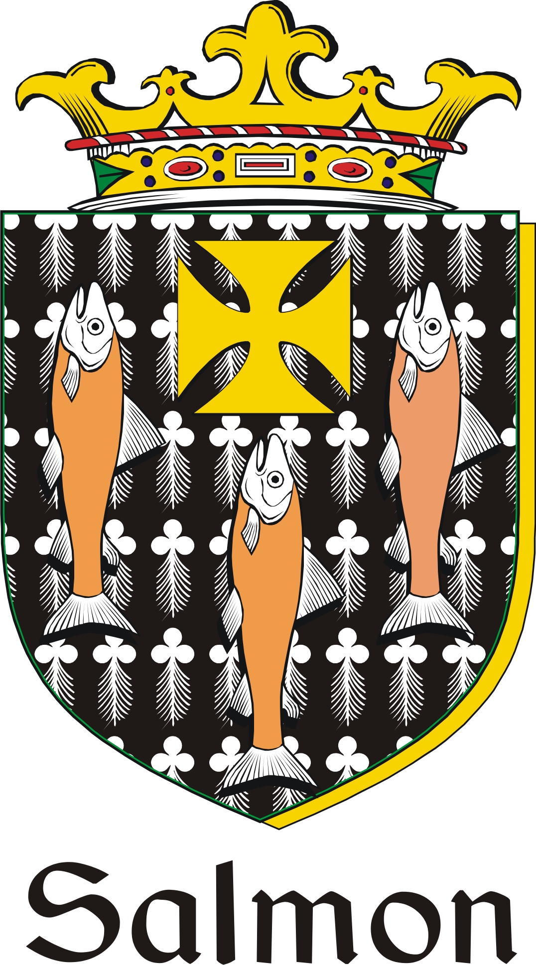 Product picture Salmon Family Crest / Irish Coat of Arms Image Download