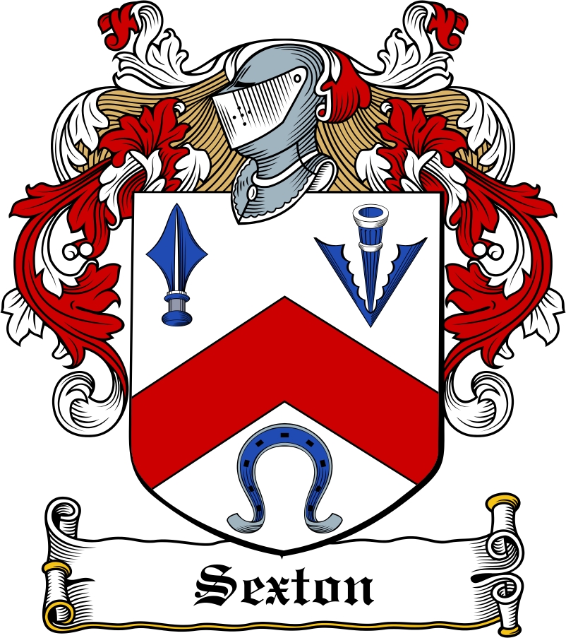 Product picture Sexton Family Crest / Irish Coat of Arms Image Download