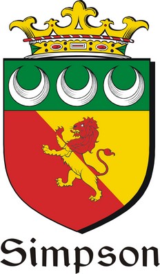 Product picture Simpson Family Crest / Irish Coat of Arms Image Download