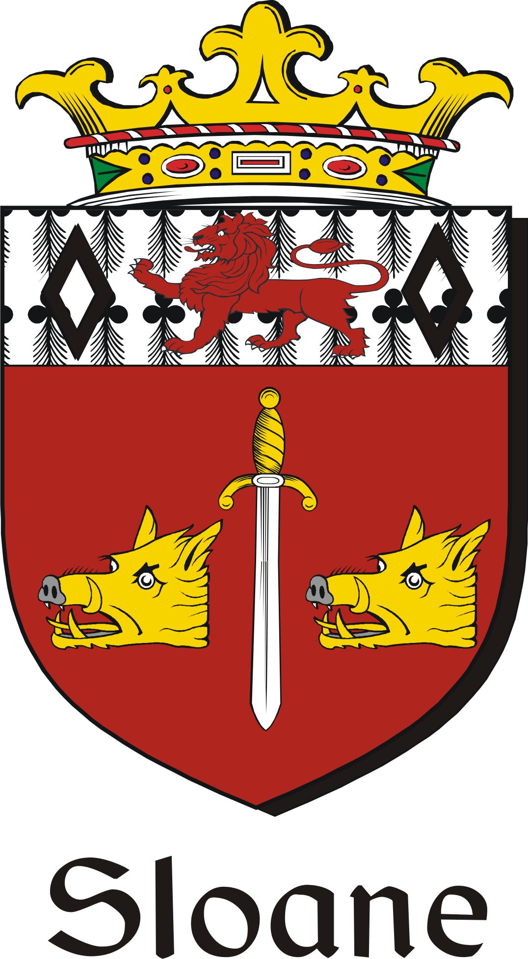 Product picture Sloane Family Crest / Irish Coat of Arms Image Download