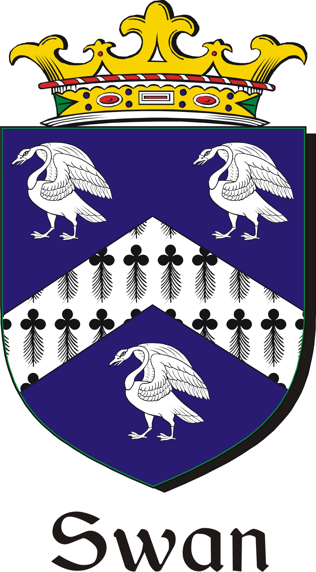 Product picture Swan Family Crest / Irish Coat of Arms Image Download