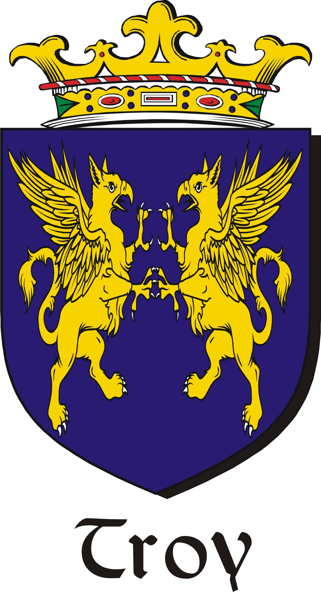 Product picture Troy Family Crest / Irish Coat of Arms Image Download