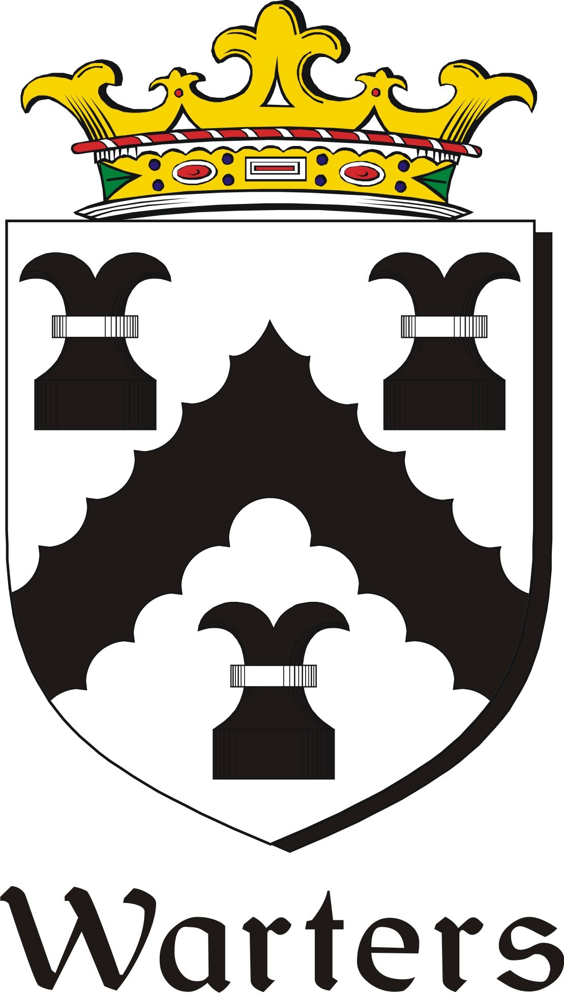 Product picture Warters Family Crest / Irish Coat of Arms Image Download