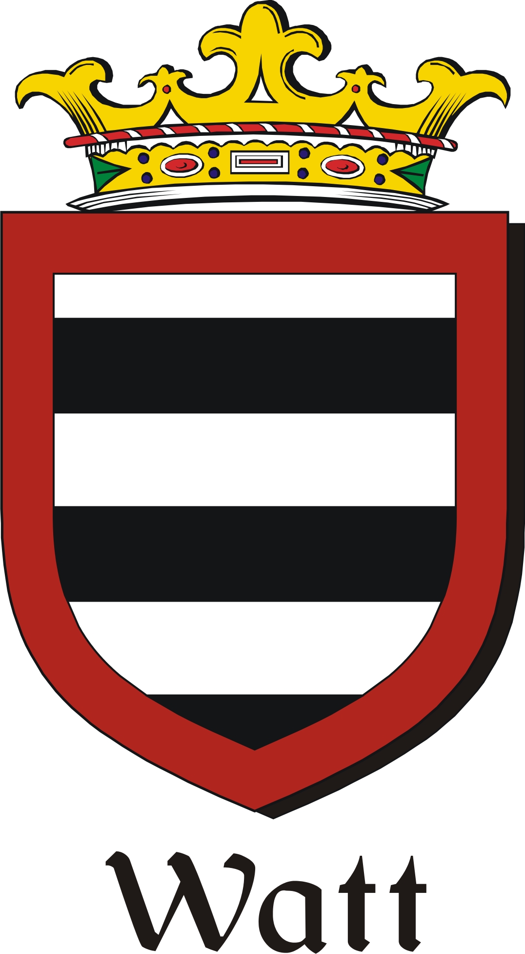 Product picture Watt Family Crest / Irish Coat of Arms Image Download