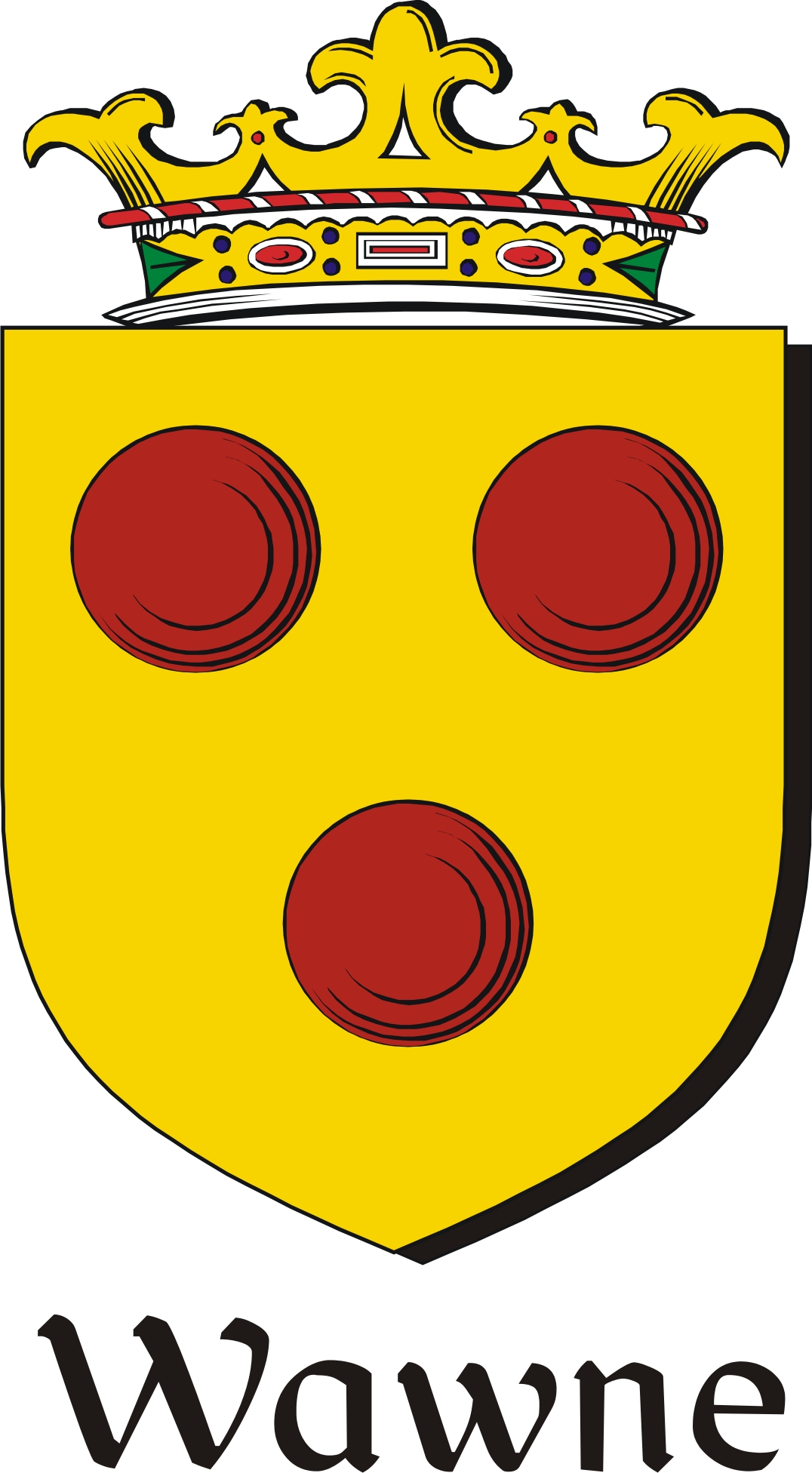 Product picture Wawne Family Crest / Irish Coat of Arms Image Download