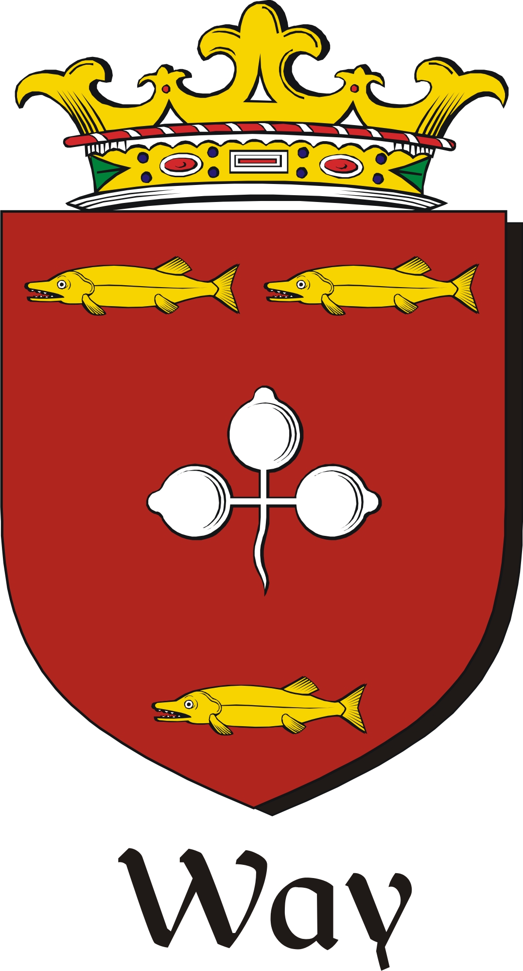 Product picture Way Family Crest / Irish Coat of Arms Image Download