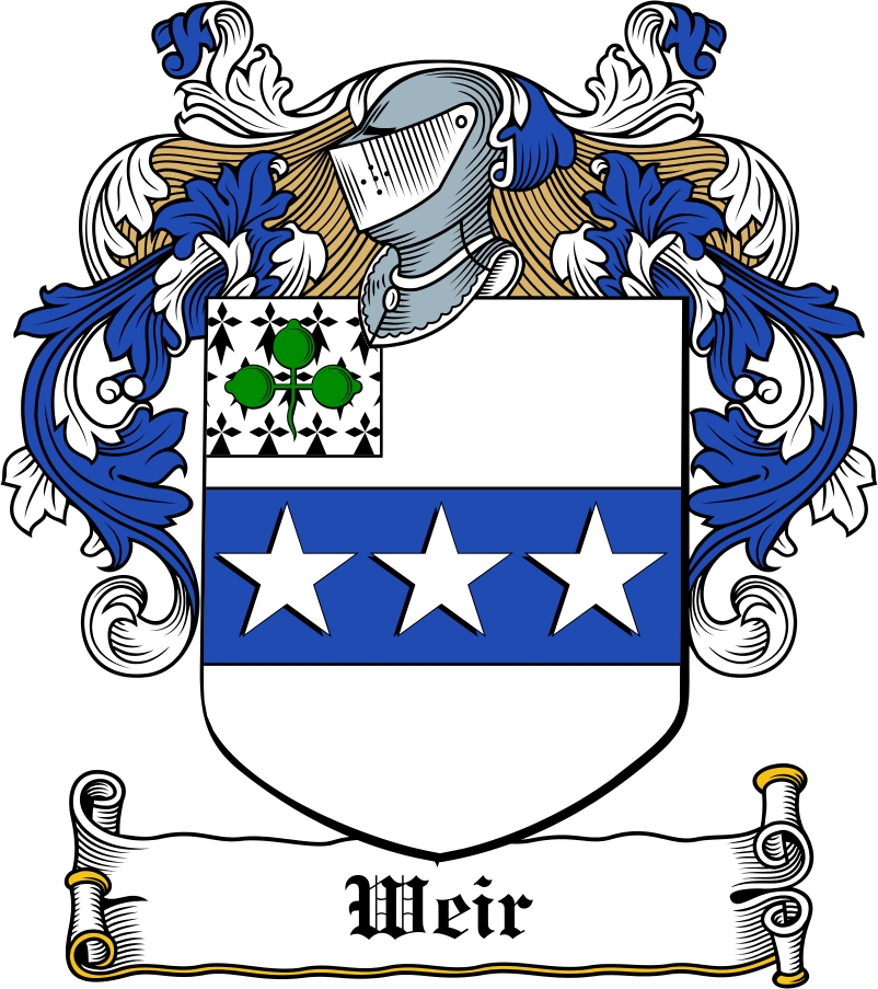 Product picture Weir Family Crest / Irish Coat of Arms Image Download