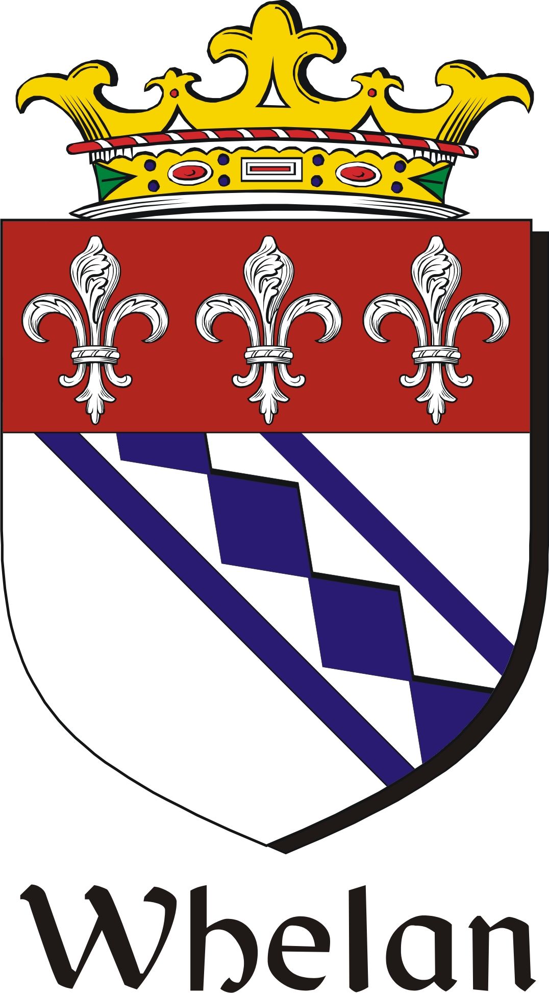 Product picture Whelan Family Crest / Irish Coat of Arms Image Download