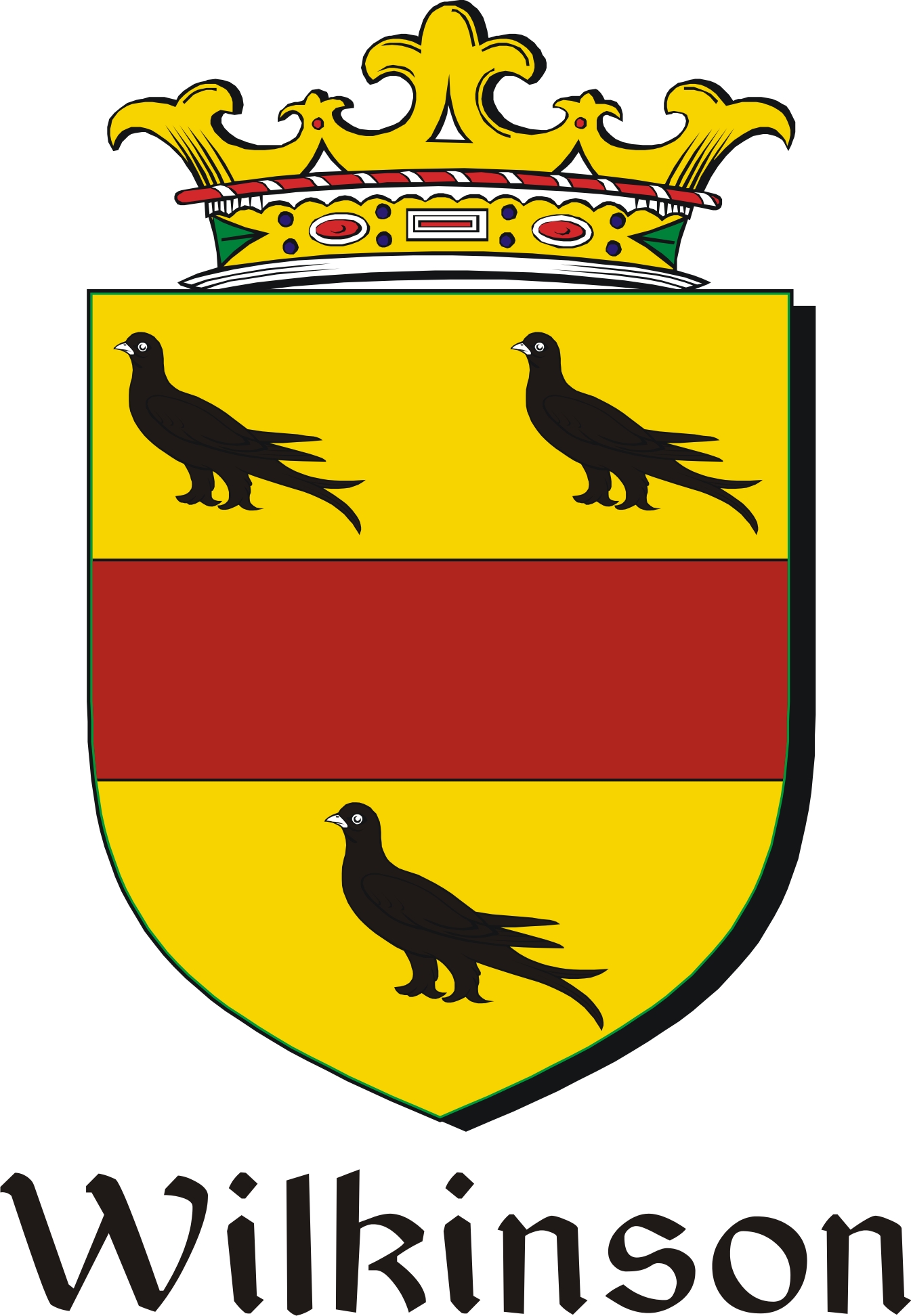 Product picture Wilkinson Family Crest / Irish Coat of Arms Image Download